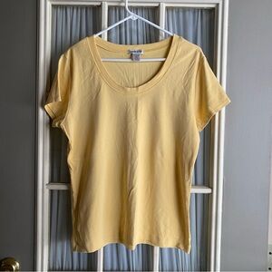 Chico’s Yellow Scoopneck Tee